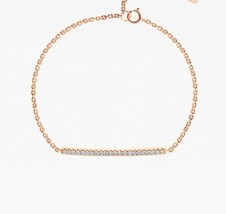 Original Diamant Stangen Armband 14k Solid Gold Jahrestag Geschenk für Damen - $1,443.75