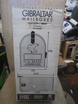 Gibraltar Grayson Mailbox Post Mount Medium Size Steel In Gray ST100000 - £22.36 GBP