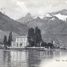1909 Salagnon island and Naye Rocks Montreux Switzerland Postcard Territet - $9.49