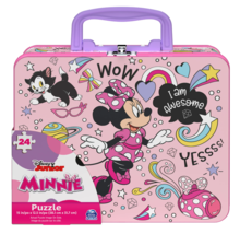 2021 Disney Junior Minnie Puzzle Metal Lunch Box - Sealed Brand New Nos - £12.44 GBP