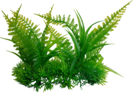 Artificial Aquarium Fern Foreground Ornament 6 Inch Wide, Solid Green Base - £12.62 GBP