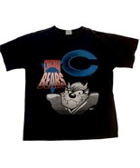 Vintage 90s Chicago Bears Looney Tunes Taz T-shirt Single Stitch Faded B... - £44.60 GBP