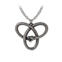 Alchemy Gothic P929 - Eve&#39;s Triquetra Pendant Necklace Serpent Serpentine - £22.42 GBP