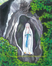 Our Lady of Lourdes Art Print - £18.16 GBP+