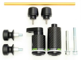 OES Carbon Frame Sliders &amp; Delrin Spools Fork Sliders 07 08 Kawasaki ZX6... - £112.66 GBP