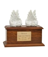 Protected By Angels Twin or Triplet Infant Wood Urn - $268.00 CAD