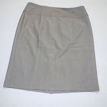 Worthington Skirt Sz 12 Tan Khaki Straight Pencil Lined Back Kick Pleat &amp; Zip - £12.33 GBP