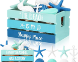 Beach Mini Crate Summer Tiered Tray Decor with 8 Tiered Tray Decoration ... - $24.98