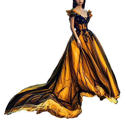 plus size gothic prom dresses Plus Size Drop Waist Long Sleeve Glitter Prom Gown