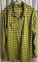 Men’s Bass Outdoor Shirt -Black/Yellow- Size XXL- EUC!! Snap Closure Lightweight - £18.24 GBP