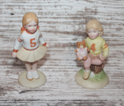 VTG 1983 Growing Up Girls Figurine Age 4 5 Birthday Gift for Girls w Teddy Bear - $17.70