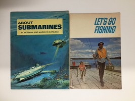 2 Books Let&#39;s Go Fishing/About Submarines by Norman and Madelyn Carlisle PB - £1.86 GBP