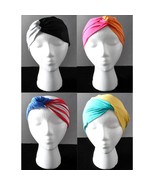 Womens Bandana Yoga Sports Elastic Boho Hair Band Wrap Scarf Colorblock ... - $13.66 CAD