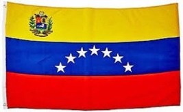 Venezuelan Flag with Shield 2x3 ft 7 Stars of Venezuela Coat of Arms 100D - £12.36 GBP