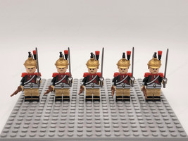 5Pcs French Dragoons Cavalry French Army Soldiers Napoleonic Wars Minifigures Gi - £29.00 GBP