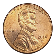 2014 D Lincoln Shield Reverse Cent Penny US Coin - $1.10