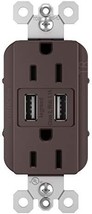 Dark Bronze 15 Amp Decorator Outlet with 3.1A USB Charger for Home Use - £35.70 GBP