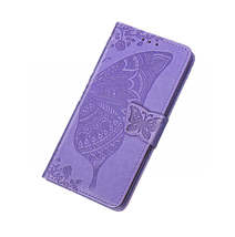 Anymob Huawei Purple Butterfly Leather Flip Case Magnetic Cover Shell - £22.97 GBP