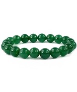 Green Jade Gemstone Bracelet 8mm Bead Natural Stone Jewelry for Healing  - €7,80 EUR