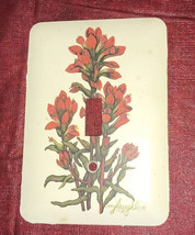 Red Wild Flower, Paint Brush, Wall Light Switch Plate Cover Signed By Ar... - $9.49