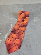 Vintage Ralph Marlin Tie Just Balls Basketballs 90s USA 56.5 Necktie 1995 - $9.99