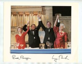 Ronald Reagan George Bush &amp; Wives Signed White House Inauguration Photo - $17.82