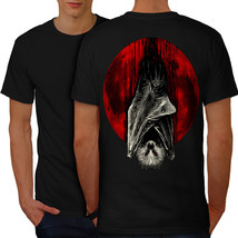 Blood Moon Vampire Shirt Bat Animal Men T-shirt Back - $12.99