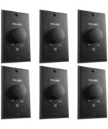 6) Rockville VOL70100 Black 100 Watt 70v Wall Volume Control Zone Contro... - $188.99