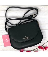 Kate Spade Leila Mini Flap Crossbody Purse in Black Leather wlr00396 - £93.39 GBP