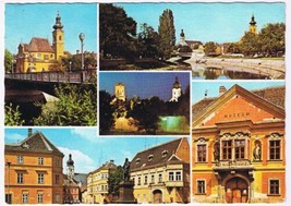 Hungary Postcard Gyor Multi View Castles River Architecture - £2.26 GBP