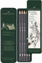 Faber-Castell 5 Piece Quality Water-Soluble Graphite Aquarelle Pencils i... - £13.43 GBP