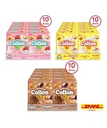 10-12 Pcs Glico Collon Biscuit Roll with Cream Chocolate Strawberry Flav... - £30.83 GBP+