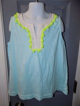 Crewcuts Mint Green W/Pompom Sleeveless Shirt Size 8 Girl&#39;s EUC - £14.27 GBP