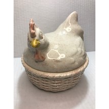 Ceramic Chicken on Nest Fitz and Floyd. 5x5 - $50.00