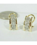 2.20Ct Simulated Diamond Omega Back Hoop Huggie Earrings Gold Plated925 ... - €120,80 EUR