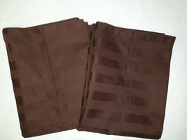 Pair of Charter Club Damask Standard Queen Size Dark Brown Stripes Pillowcases - $29.65