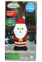 Gemmy Airblown Lighted 3.5&#39; Santa Claus Christmas Holiday Indoor/Outdoor... - £31.46 GBP