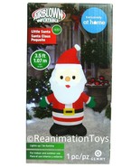 Gemmy Airblown Lighted 3.5&#39; Santa Claus Christmas Holiday Indoor/Outdoor... - £31.26 GBP