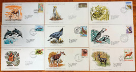 Worldwide 1976-1979 Wildlife Very Fine 9 X Fdc + 9 Card Diferent Country Set#11 - £6.31 GBP