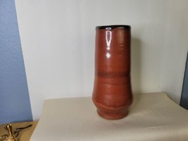 Studio Pottery Vase Oxblood and Black Glaze Signed  9&quot; - £19.78 GBP