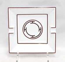 Hermes Rhythm Square Change Tray red porcelain Ashtray 15.5 x 15.5 cm - £246.81 GBP