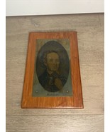 Music Composer Mendelssohn Toned 1970&#39;s Metal Plate on Wood - Young Mend... - £30.72 GBP