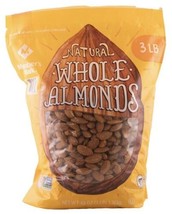 Whole Almonds, 3 Pounds,SHIPPING THE SAME DAY - $15.99