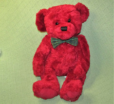 2002 DILLARDS RED TEDDY BEAR PLUSH SITTING EXCLUSIVE 14&quot; STUFFED ANIMAL ... - £9.06 GBP