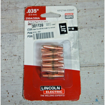 Lincoln Electric Copper Plus KP2744-035AT Tapered Contact Tip .035&quot; 10 Pack - $18.94