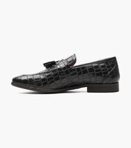 Stacy Adams Franz Moc Toe Tassel Slip On Shoes Croco Leather Black 25624-001 image 6