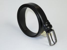 Mens Black Genuine Leather Belt PIERO ROSSI Turkey Soft Full Grain #Black-A image 5