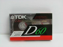 2 Lot Tdk D60 High Output Audio Cassette Tapes (Blank IECI/TYPE I) New Sealed - £3.77 GBP