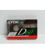 2 LOT TDK D60 High Output Audio Cassette Tapes (Blank IECI/TYPE I) NEW S... - £3.60 GBP