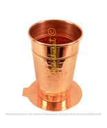 Pure Copper Handmade Big Top Hammered 2 Ring Design Glass Tumbler with C... - $626.46 MXN